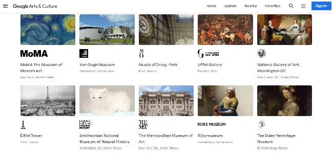 Google Arts and Culture Museum VR Tour