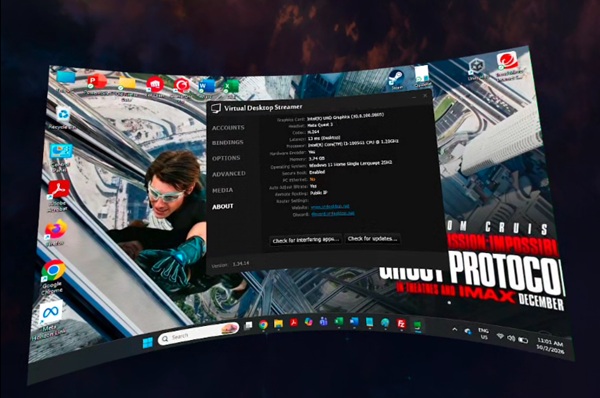 See PC in VR Environment