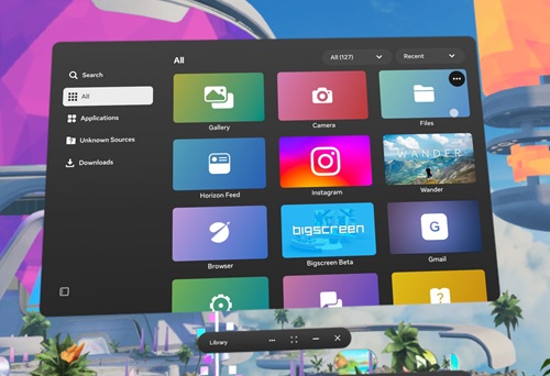 Library in Meta Quest 3